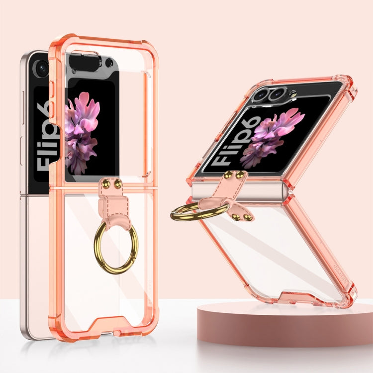 For Samsung Galaxy Z Flip6 / Flip7 FE GKK Airbag Ring Full Coverage Phone Case(Orange)
