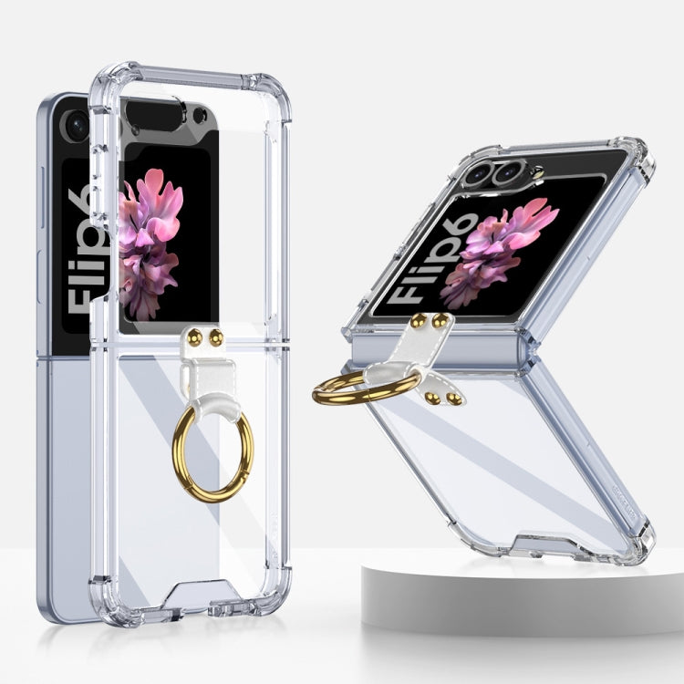 For Samsung Galaxy Z Flip6 / Flip7 FE GKK Airbag Ring Full Coverage Phone Case(Transparent)