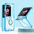 For Samsung Galaxy Z Flip6 GKK Airbag Ring Full Coverage Phone Case(Blue) - Galaxy Z Flip6 5G Cases by GKK | Online Shopping South Africa | PMC Jewellery | Buy Now Pay Later Mobicred