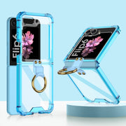 For Samsung Galaxy Z Flip6 GKK Airbag Ring Full Coverage Phone Case(Blue)