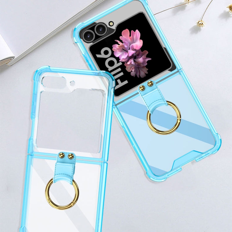For Samsung Galaxy Z Flip6 GKK Airbag Ring Full Coverage Phone Case(Blue)