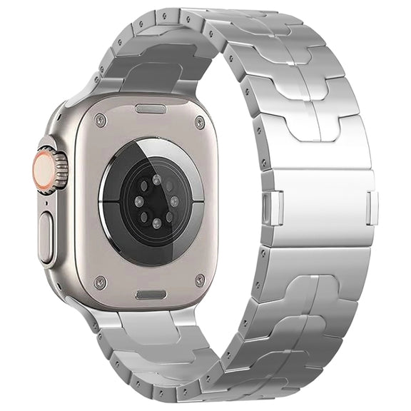 For Apple Watch Ultra 49mm Magnetic Buckle Titanium Alloy Watch Band(Silver)