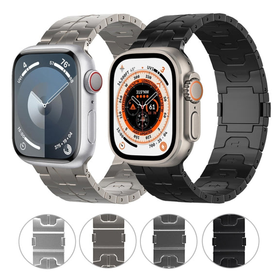 For Apple Watch SE 44mm Magnetic Buckle Titanium Alloy Watch Band(Silver)