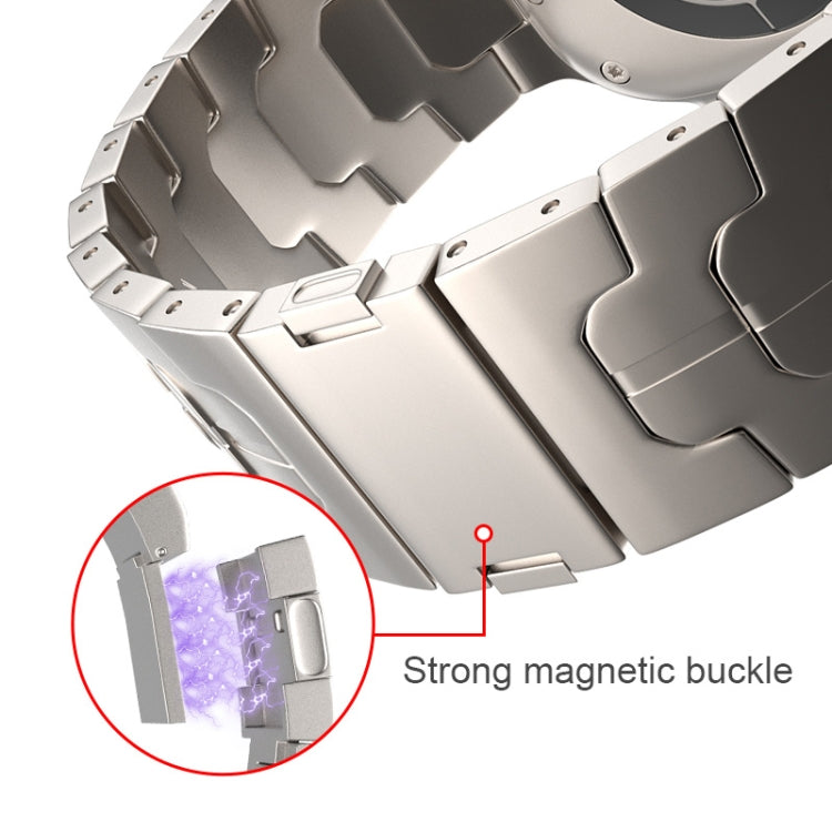 For Apple Watch SE 44mm Magnetic Buckle Titanium Alloy Watch Band(Silver)