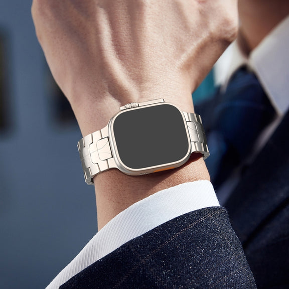 For Apple Watch SE 44mm Magnetic Buckle Titanium Alloy Watch Band(Silver)