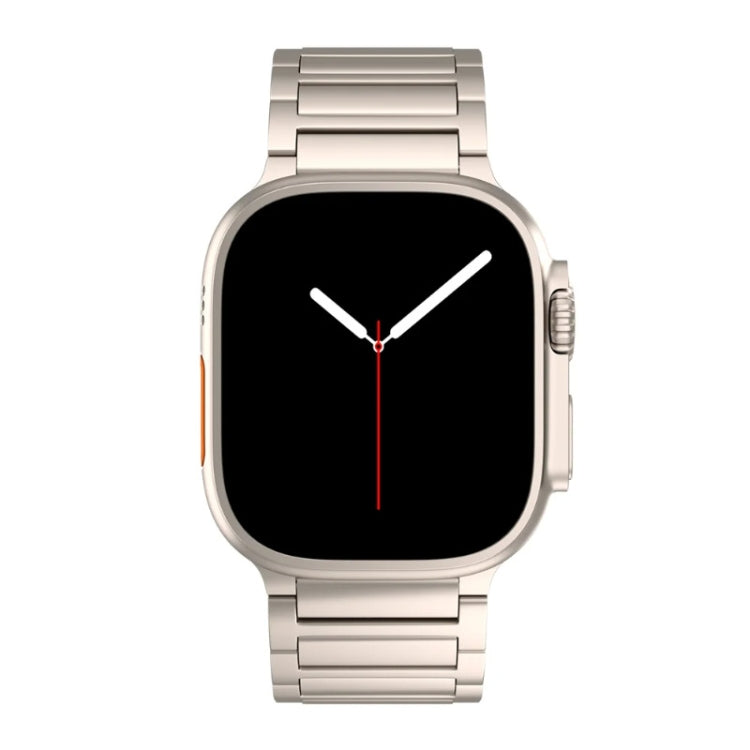 For Apple Watch SE 2023 44mm I-shaped Butterfly Buckle Titanium Alloy Watch Band(Black)