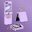 For Samsung Galaxy Z Flip6 GKK Integrated Ultra-thin Hinge Full Coverage Phone Case with Ring(Dream Mirror Purple) - Galaxy Z Flip6 5G Cases by GKK | Online Shopping South Africa | PMC Jewellery | Buy Now Pay Later Mobicred