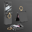 For Samsung Galaxy Z Flip6 GKK Integrated Ultra-thin Hinge Full Coverage Phone Case with Ring(Black) - Galaxy Z Flip6 5G Cases by GKK | Online Shopping South Africa | PMC Jewellery | Buy Now Pay Later Mobicred