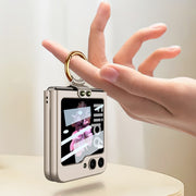 For Samsung Galaxy Z Flip6 / Flip7 FE GKK Integrated Ultra-thin PC Full Coverage Phone Case with Ring Holder(Titanium Gray)