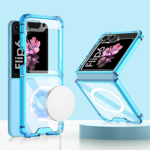 For Samsung Galaxy Z Flip6 GKK MagSafe Airbag Shockproof Phone Case(Blue)