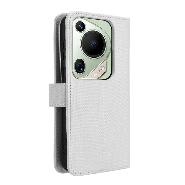 For Huawei Pura 70 Pro / 70 Pro+ Diamond Texture Leather Phone Case(White)
