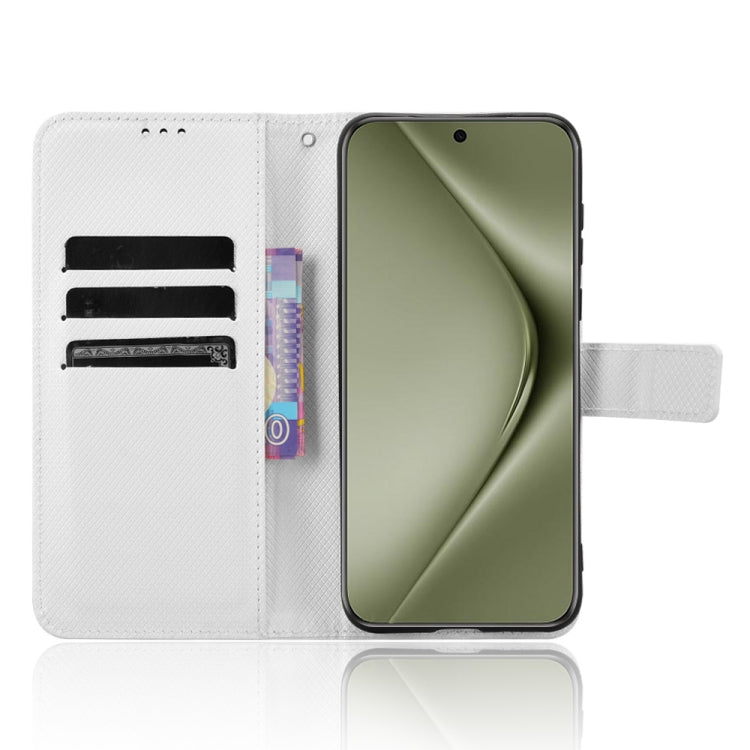 For Huawei Pura 70 Pro / 70 Pro+ Diamond Texture Leather Phone Case(White)