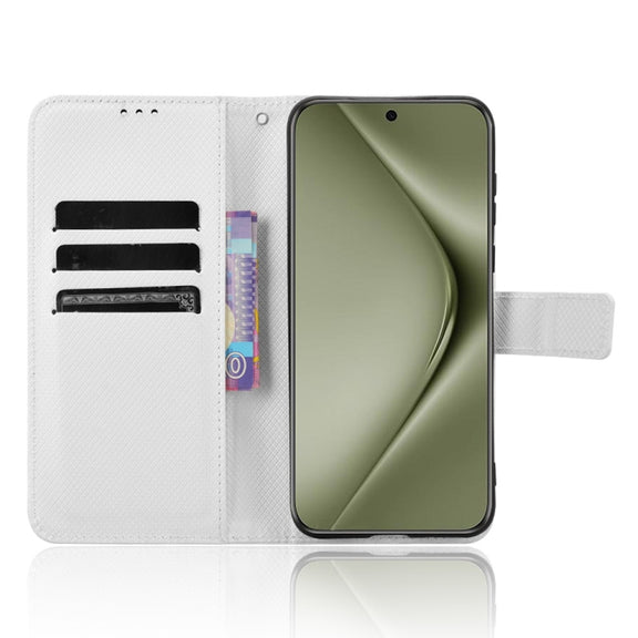 For Huawei Pura 70 Pro / 70 Pro+ Diamond Texture Leather Phone Case(White)