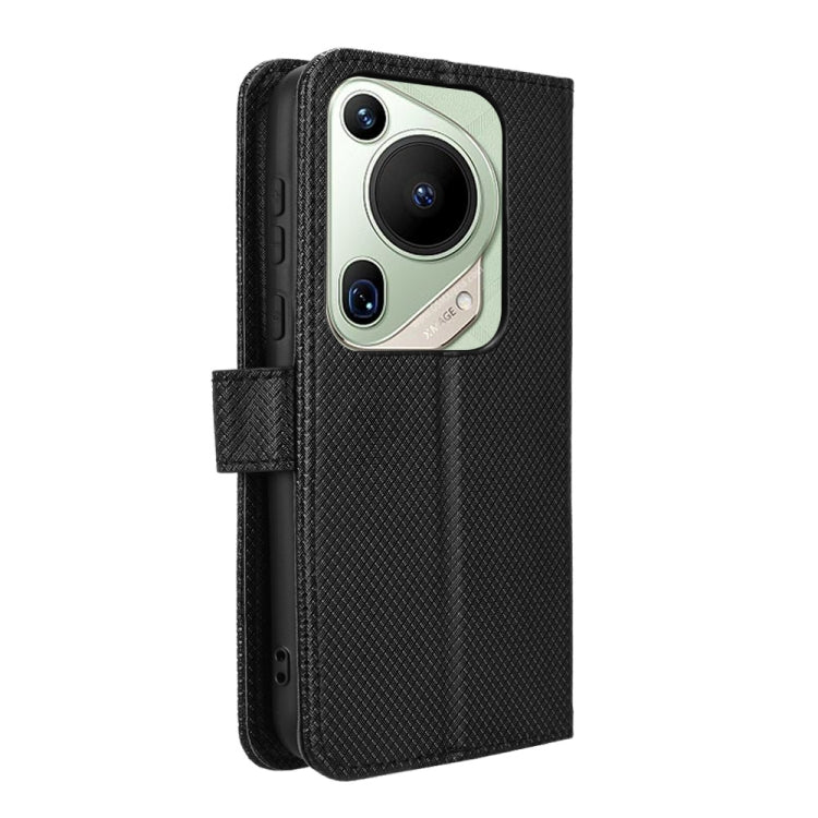 For Huawei Pura 70 Ultra Diamond Texture Leather Phone Case(Black)