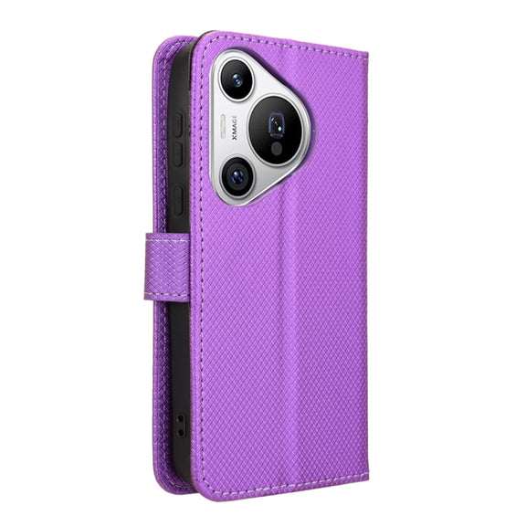 For Huawei Pura 70 Diamond Texture Leather Phone Case(Purple)