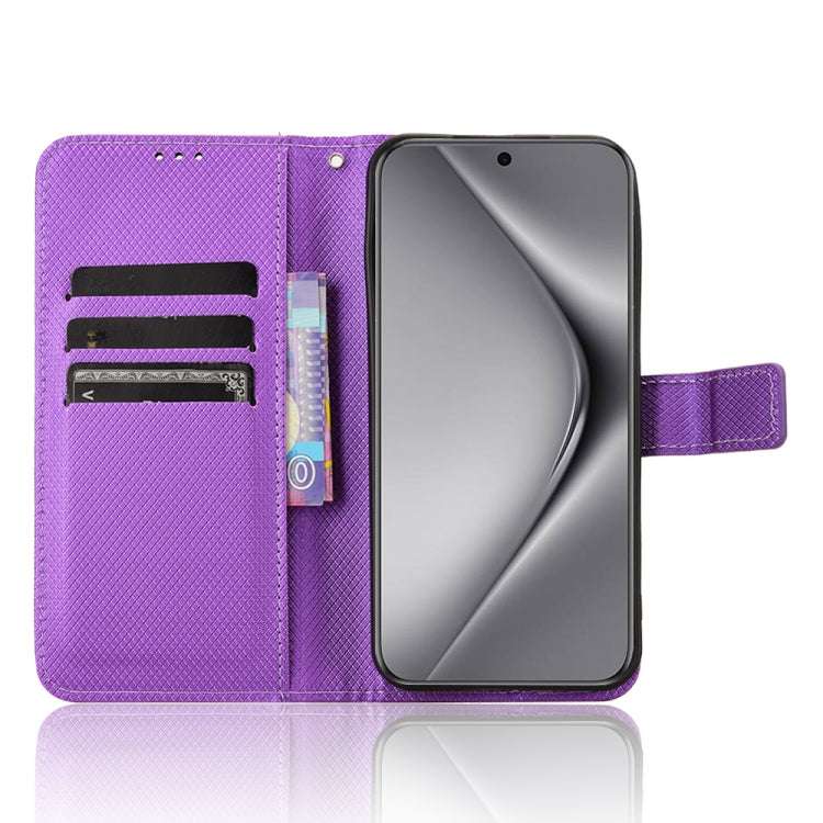 For Huawei Pura 70 Diamond Texture Leather Phone Case(Purple)