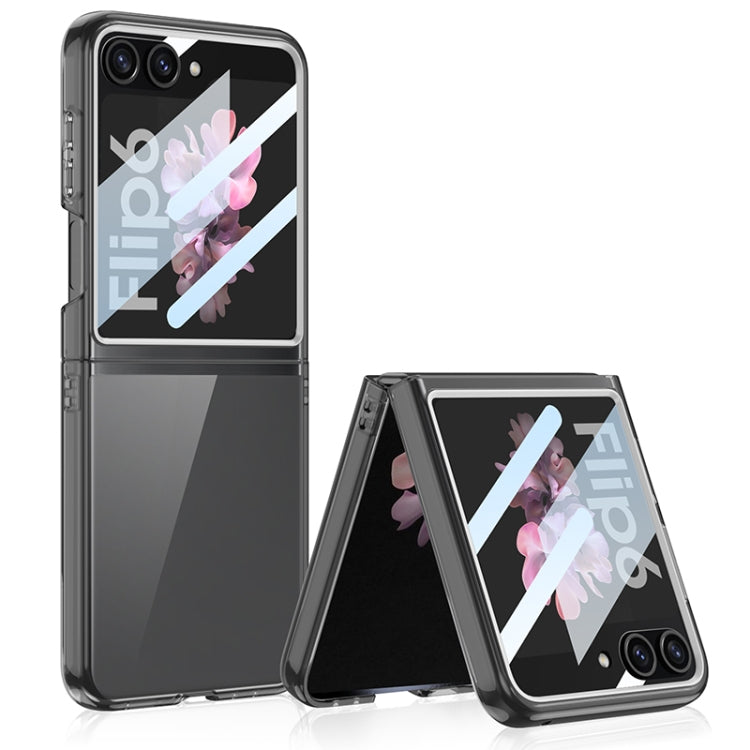 For Samsung Galaxy Z Flip6 GKK Integrated Ultra-thin Large Window PC Phone Case(Black)