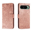 For Google Pixel 9 Lace Flower Embossing Flip Leather Phone Case(Rose Gold) - Google Cases by PMC TechLife | Online Shopping South Africa | PMC TechLife | Buy Now Pay Later Mobicred