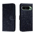 For Google Pixel 9 Lace Flower Embossing Flip Leather Phone Case(Dark Blue) - Google Cases by PMC TechLife | Online Shopping South Africa | PMC TechLife | Buy Now Pay Later Mobicred