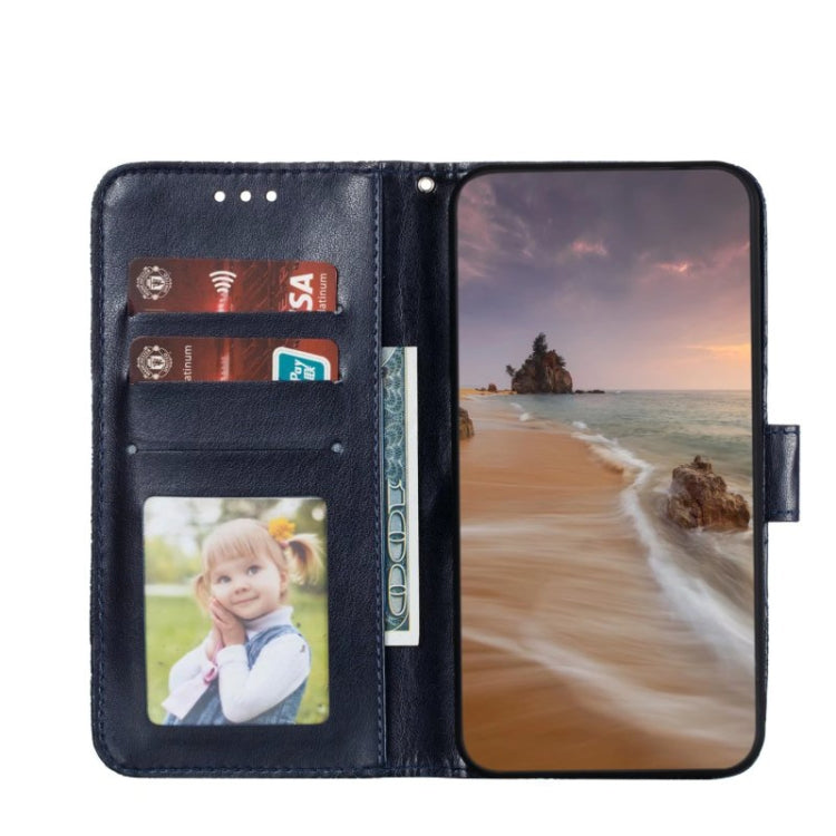 For Google Pixel 9 Lace Flower Embossing Flip Leather Phone Case(Dark Blue)