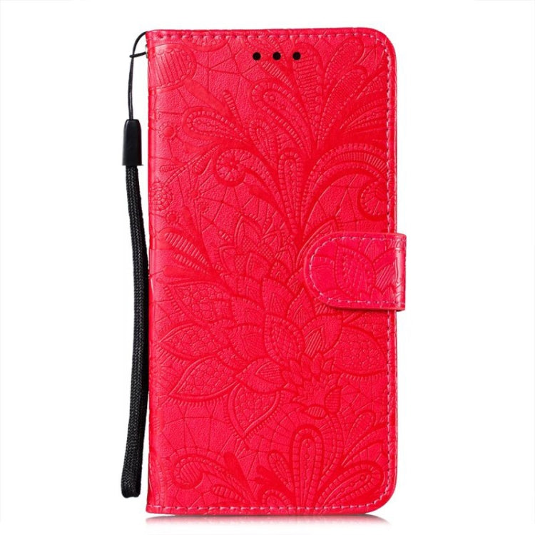 For Google Pixel 9 Lace Flower Embossing Flip Leather Phone Case(Red)
