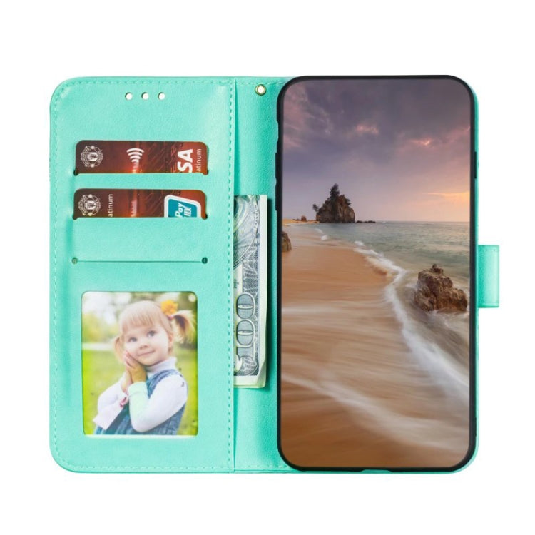 For Google Pixel 9 Pro Lace Flower Embossing Flip Leather Phone Case(Green)