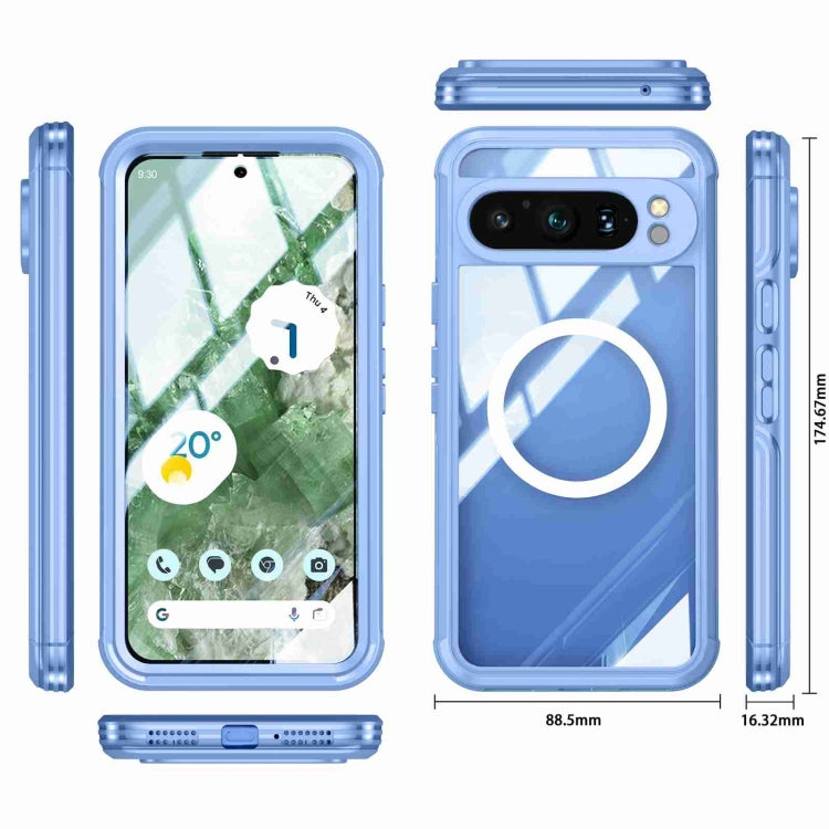 For Google Pixel 9 Pro XL RedPepper Transparent IP54 Life Water-resistant Phone Case(Blue)