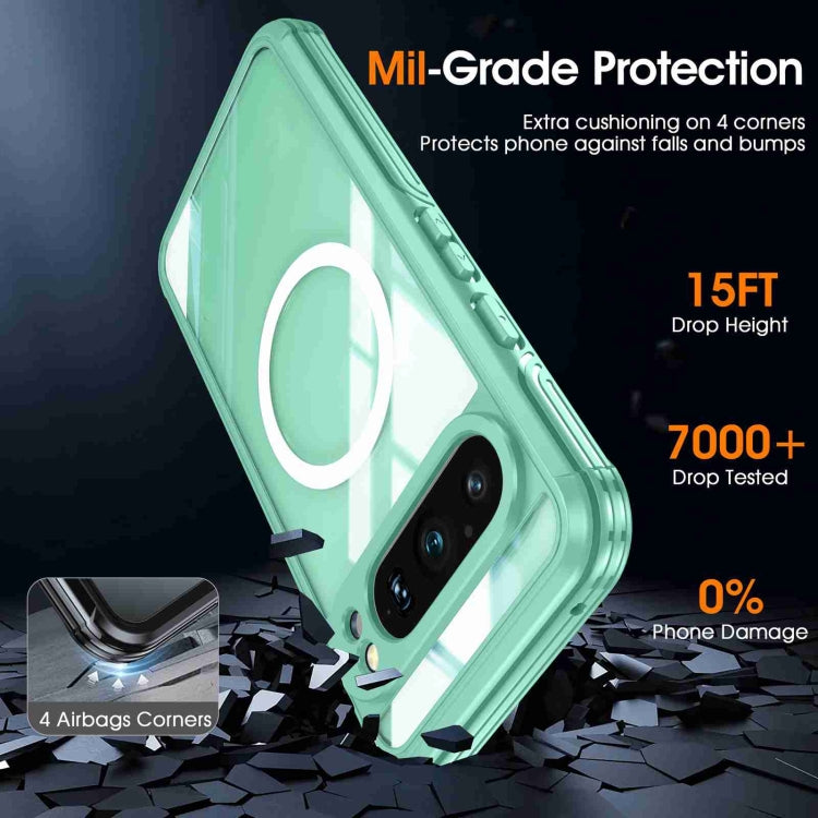 For Google Pixel 9 Pro XL RedPepper Transparent IP54 Life Water-resistant Phone Case(Green)