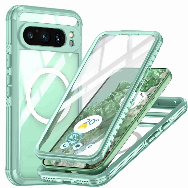 For Google Pixel 9 Pro XL RedPepper Transparent IP54 Life Water-resistant Phone Case(Green)
