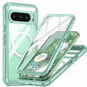 For Google Pixel 9 Pro XL RedPepper Transparent IP54 Life Water-resistant Phone Case(Green)