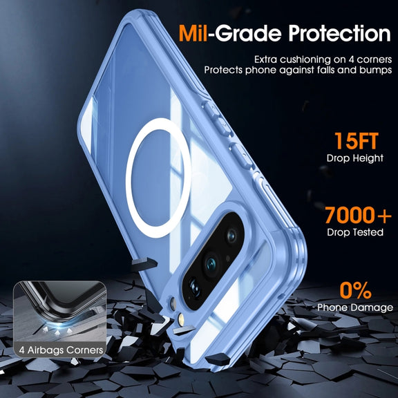 For Google Pixel 9 / 9 Pro RedPepper Transparent IP54 Life Water-resistant Phone Case(Blue)