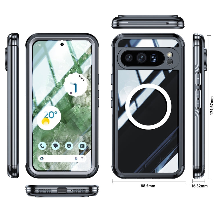 For Google Pixel 9 / 9 Pro RedPepper Transparent IP54 Life Water-resistant Phone Case(Black)