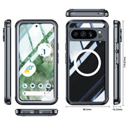 For Google Pixel 9 / 9 Pro RedPepper Transparent IP54 Life Water-resistant Phone Case(Black)