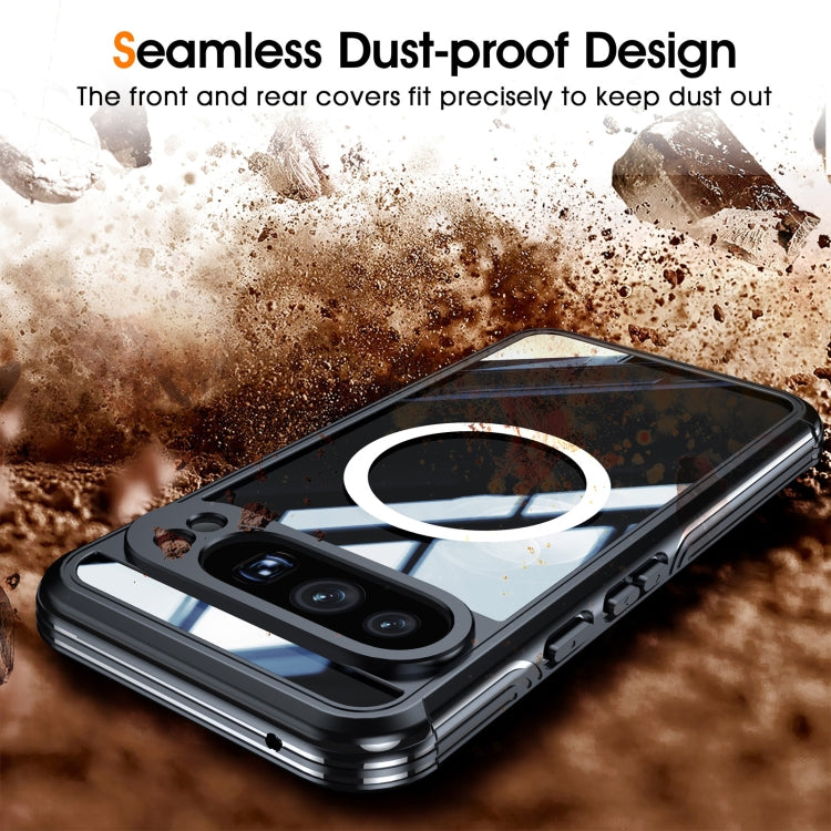 For Google Pixel 9 / 9 Pro RedPepper Transparent IP54 Life Water-resistant Phone Case(Black)
