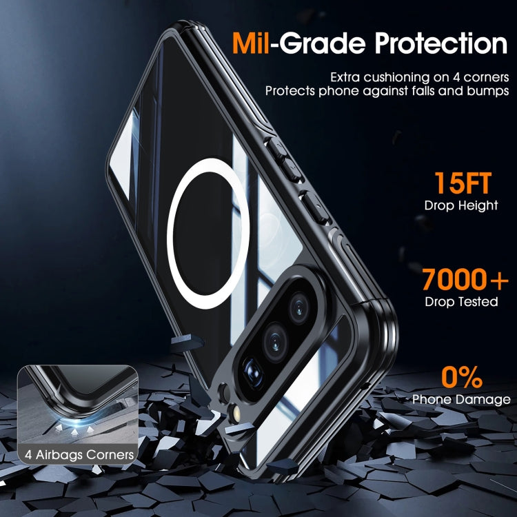 For Google Pixel 9 / 9 Pro RedPepper Transparent IP54 Life Water-resistant Phone Case(Black)