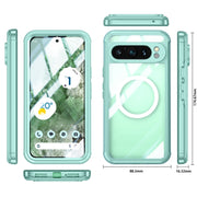 For Google Pixel 9 / 9 Pro RedPepper Transparent IP54 Life Water-resistant Phone Case(Green)