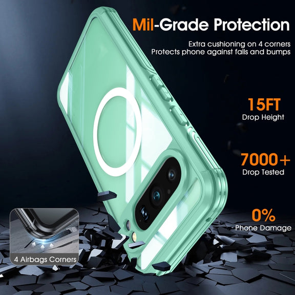 For Google Pixel 9 / 9 Pro RedPepper Transparent IP54 Life Water-resistant Phone Case(Green)