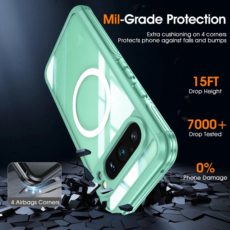 For Google Pixel 9 / 9 Pro RedPepper Transparent IP54 Life Water-resistant Phone Case(Green)