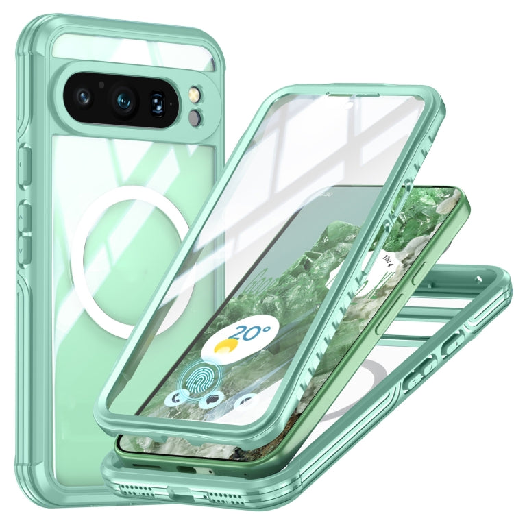 For Google Pixel 9 / 9 Pro RedPepper Transparent IP54 Life Water-resistant Phone Case(Green)