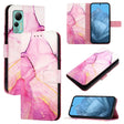 For Ulefone Note 14 PT003 Marble Pattern Flip Leather Phone Case(Pink Purple Gold) - free shipping - PMC Jewellery - Order now!