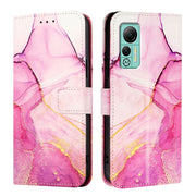 For Ulefone Note 14 PT003 Marble Pattern Flip Leather Phone Case(Pink Purple Gold)