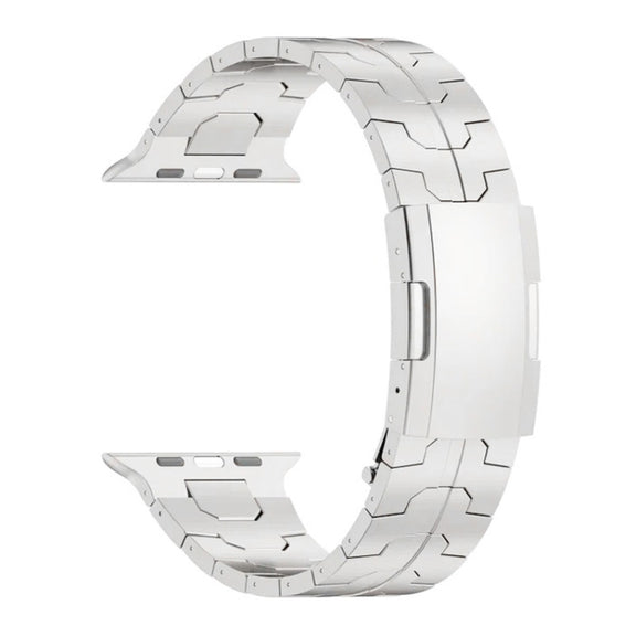For Apple Watch SE 44mm Turtle Buckle Titanium Alloy Watch Band(Silver)