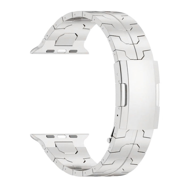 For Apple Watch SE 40mm Turtle Buckle Titanium Alloy Watch Band(Silver)