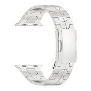 For Apple Watch SE 40mm Turtle Buckle Titanium Alloy Watch Band(Silver)