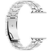 For Apple Watch SE 40mm Turtle Buckle Titanium Alloy Watch Band(Silver)