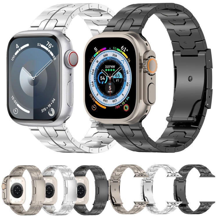 For Apple Watch SE 40mm Turtle Buckle Titanium Alloy Watch Band(Silver)