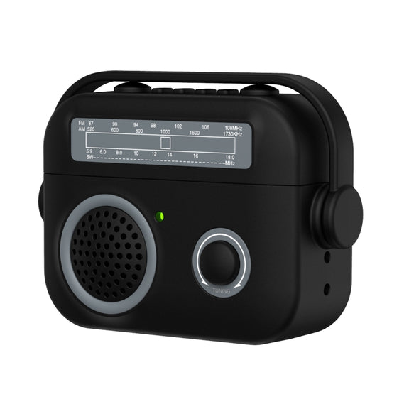 For AirPods Pro Radio Style Wireless Bluetooth Earphones Shockproof Protective Case(Black)