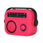 For AirPods Pro Radio Style Wireless Bluetooth Earphones Shockproof Protective Case(Rose Red)