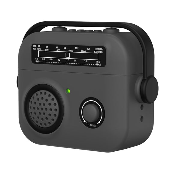 For AirPods 3 Radio Style Wireless Bluetooth Earphones Shockproof Protective Case(Dark Grey)