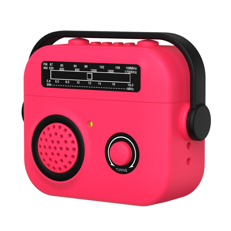 For AirPods 3 Radio Style Wireless Bluetooth Earphones Shockproof Protective Case(Rose Red)